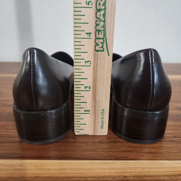 Liz Claiborne Y2K Brown Loafers Chunky Heel Slip On Vegan Faux Leather Size 5.5 - Picture 6 of 9